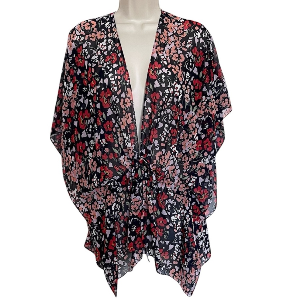 Ann Taylor Factory Floral Print Sheer Kimono | Size XS/S